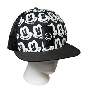 Neff x‎ Disney Mickey Mouse Authentic Cap Black White Adjustable Snapback Hat OS